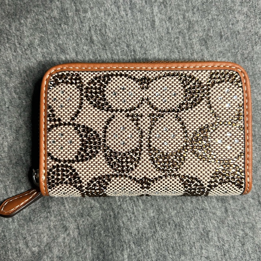 Coach Crystal wallet, Small Zip Around Card Case